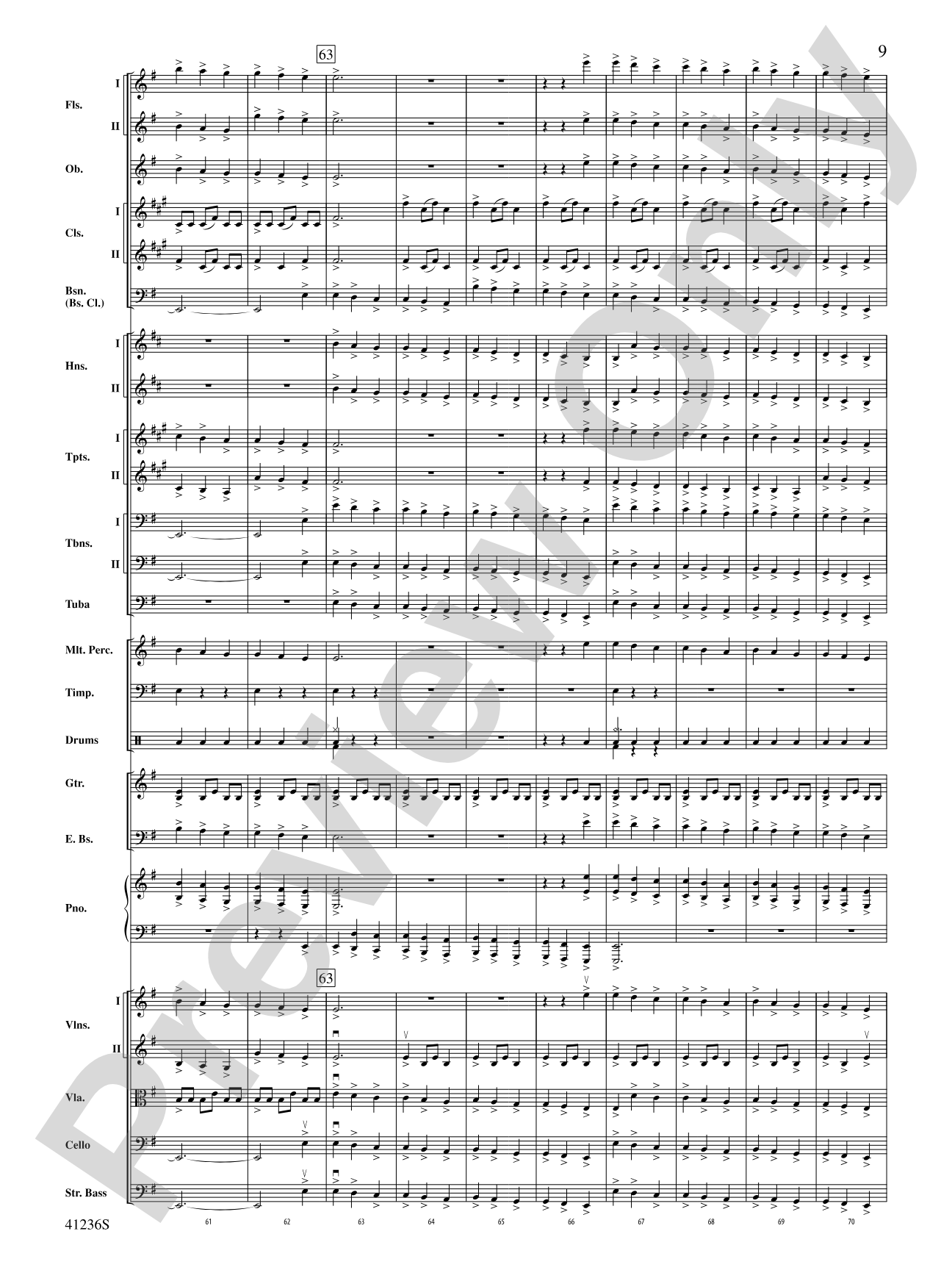 Christmas Eve/Sarajevo 12/24: Full Orchestra Conductor Score & Parts