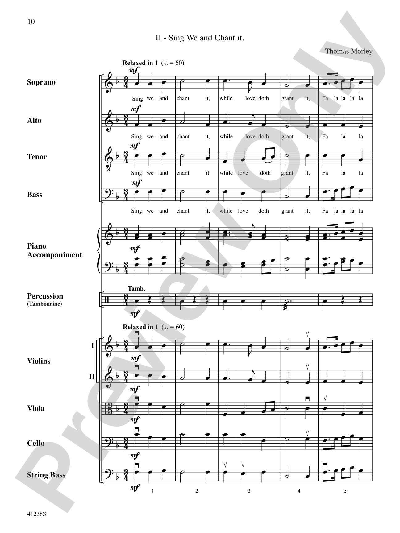 A Suite of Three Madrigals: String Orchestra Conductor Score & Parts