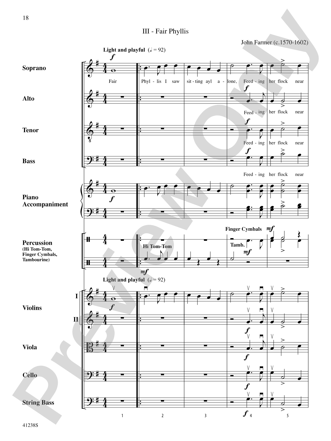 A Suite of Three Madrigals: String Orchestra Conductor Score & Parts
