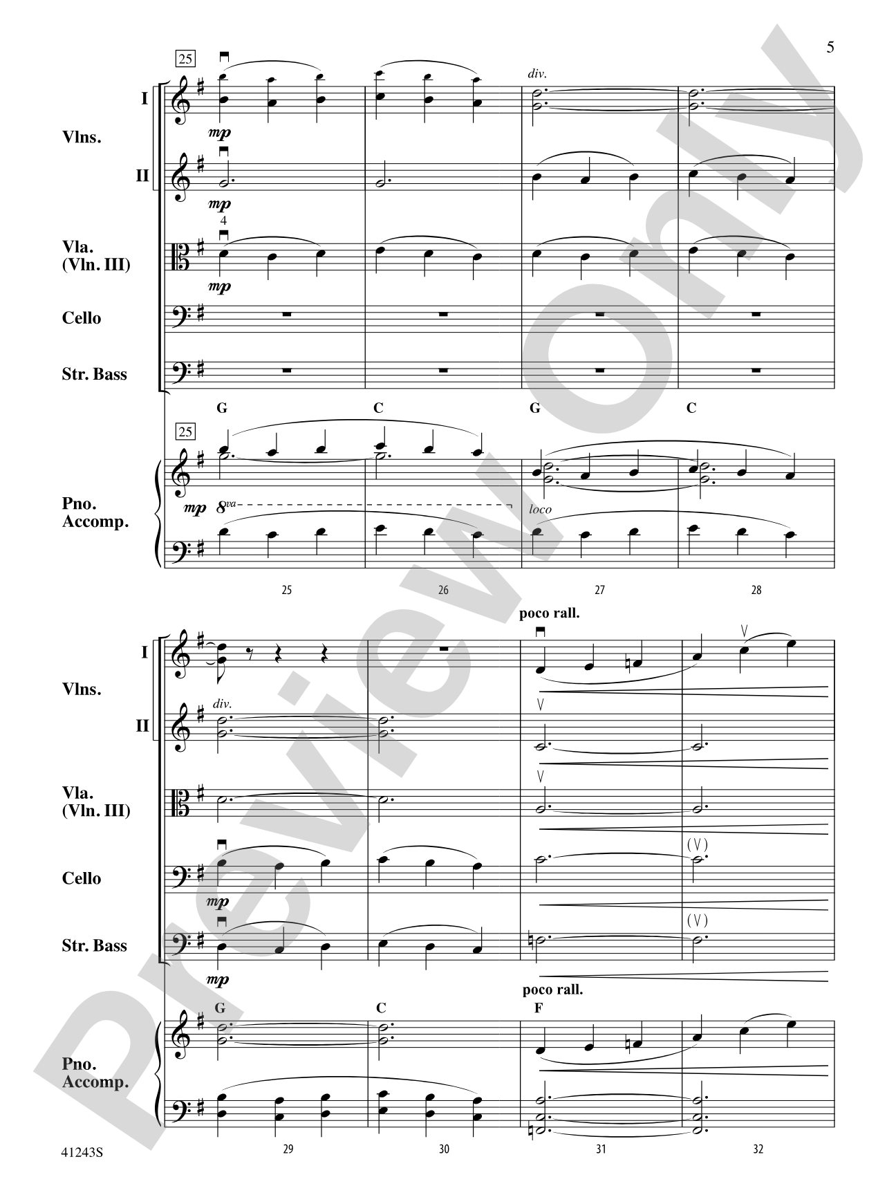 Daydreams: String Orchestra Conductor Score & Parts