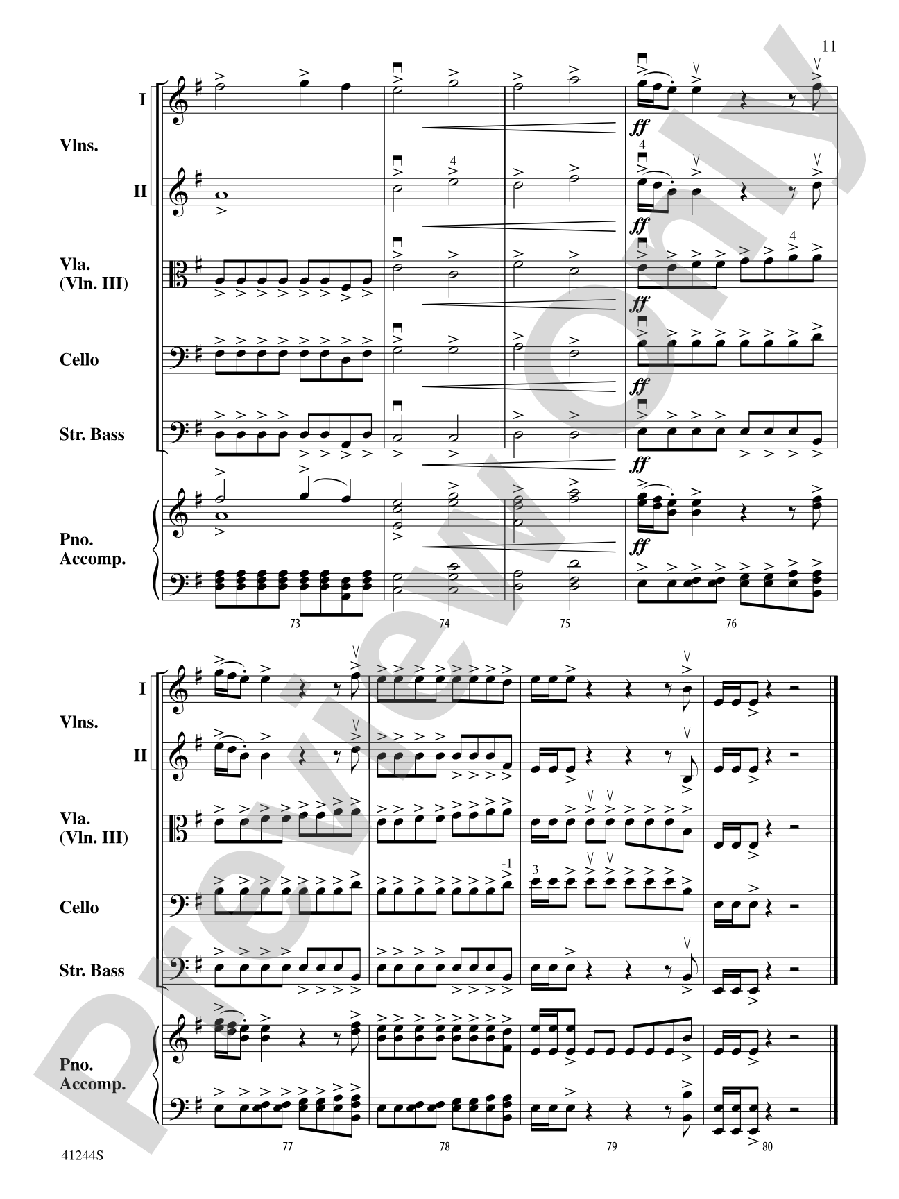 Ablaze: String Orchestra Conductor Score & Parts