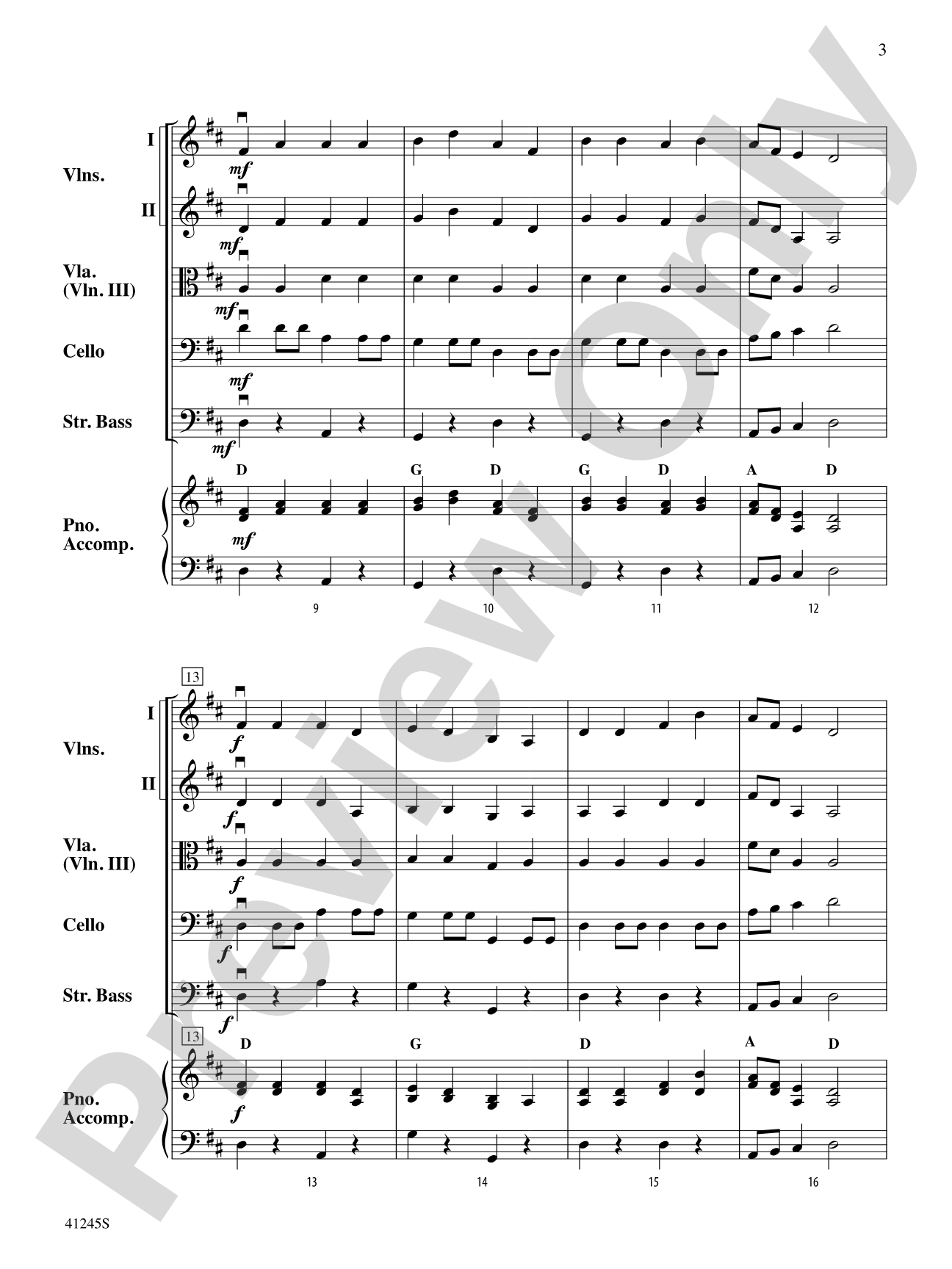Sourwood Mountain: String Orchestra Conductor Score & Parts