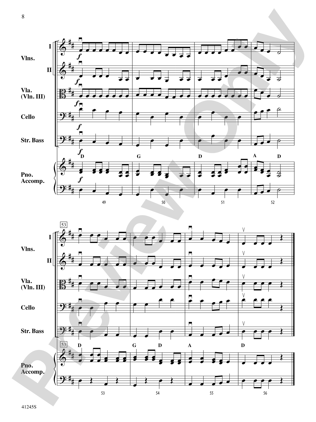 Sourwood Mountain: String Orchestra Conductor Score & Parts