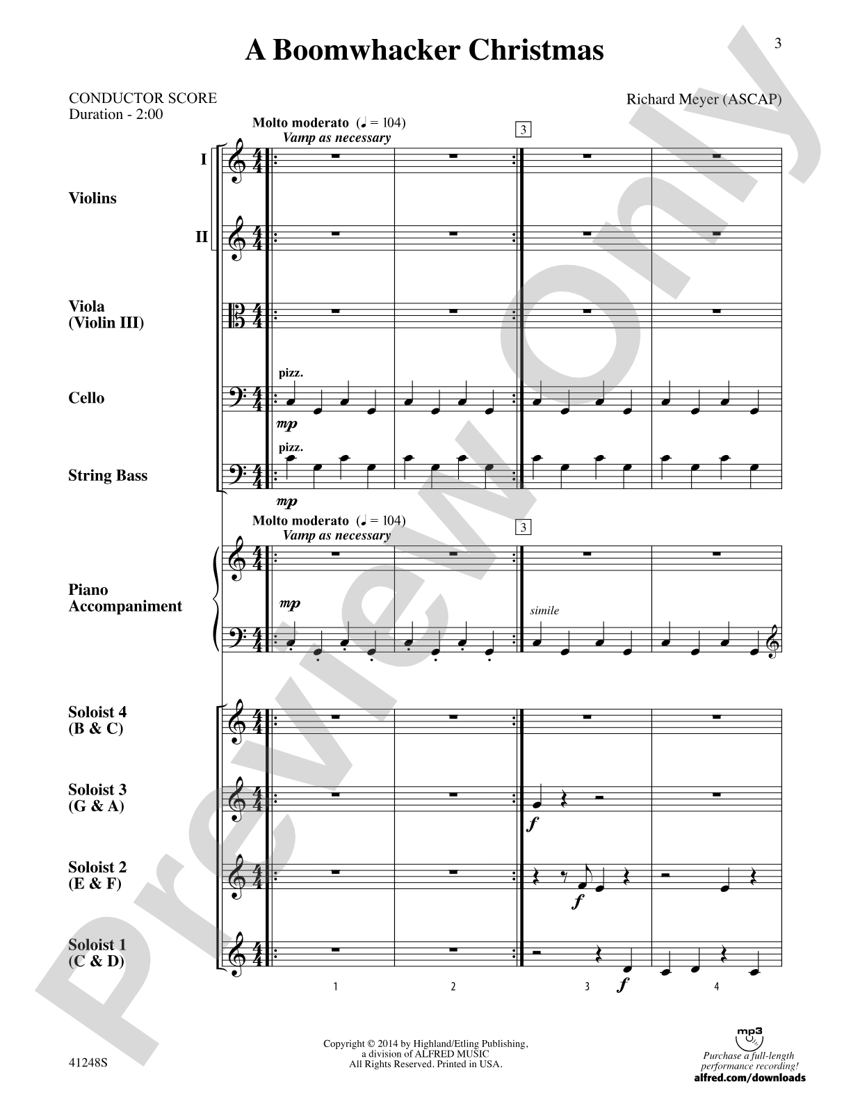 A Boomwhacker Christmas: String Orchestra Conductor Score & Parts