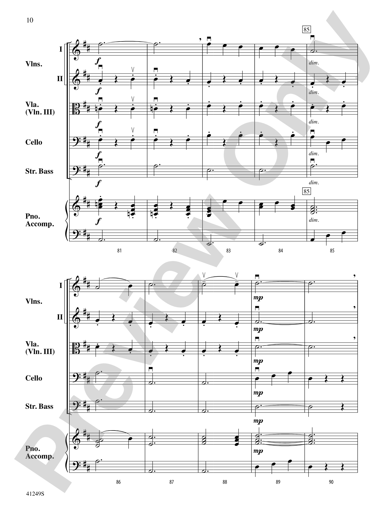 Barcarolle (from The Tales of Hoffman): String Orchestra Conductor Score & Parts