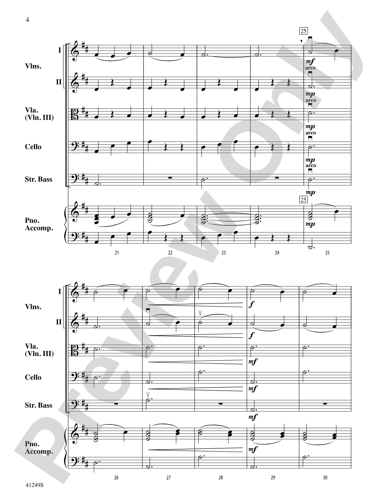Barcarolle (from The Tales of Hoffman): String Orchestra Conductor Score & Parts