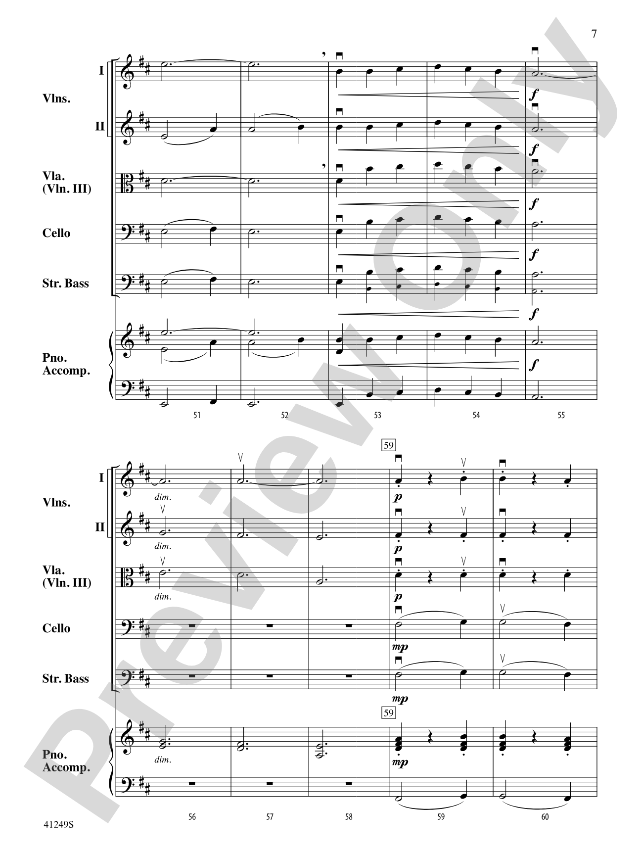 Barcarolle (from The Tales of Hoffman): String Orchestra Conductor Score & Parts
