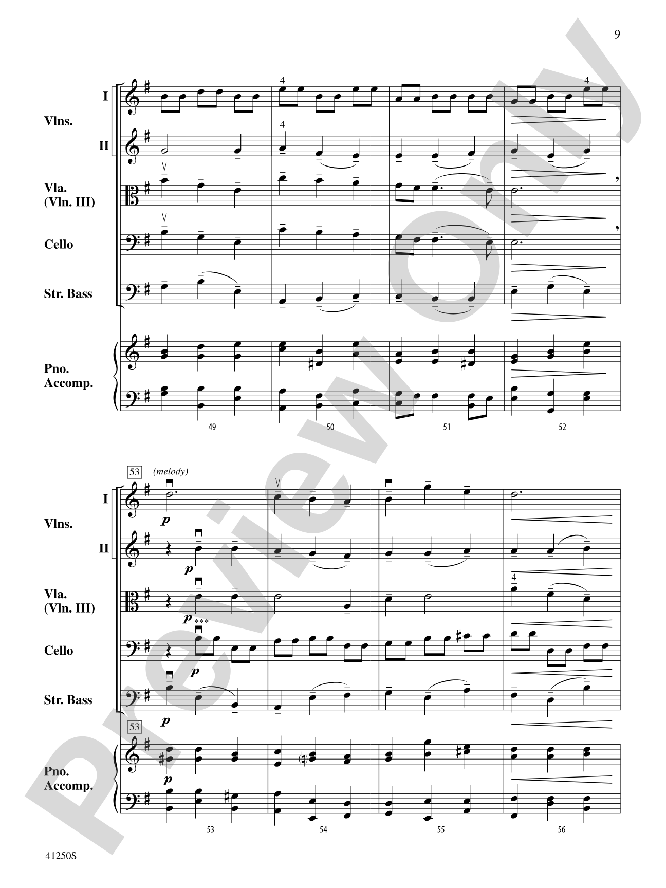 Larghetto (from Concerto Grosso Op. 6, No. 12): String Orchestra Conductor Score & Parts
