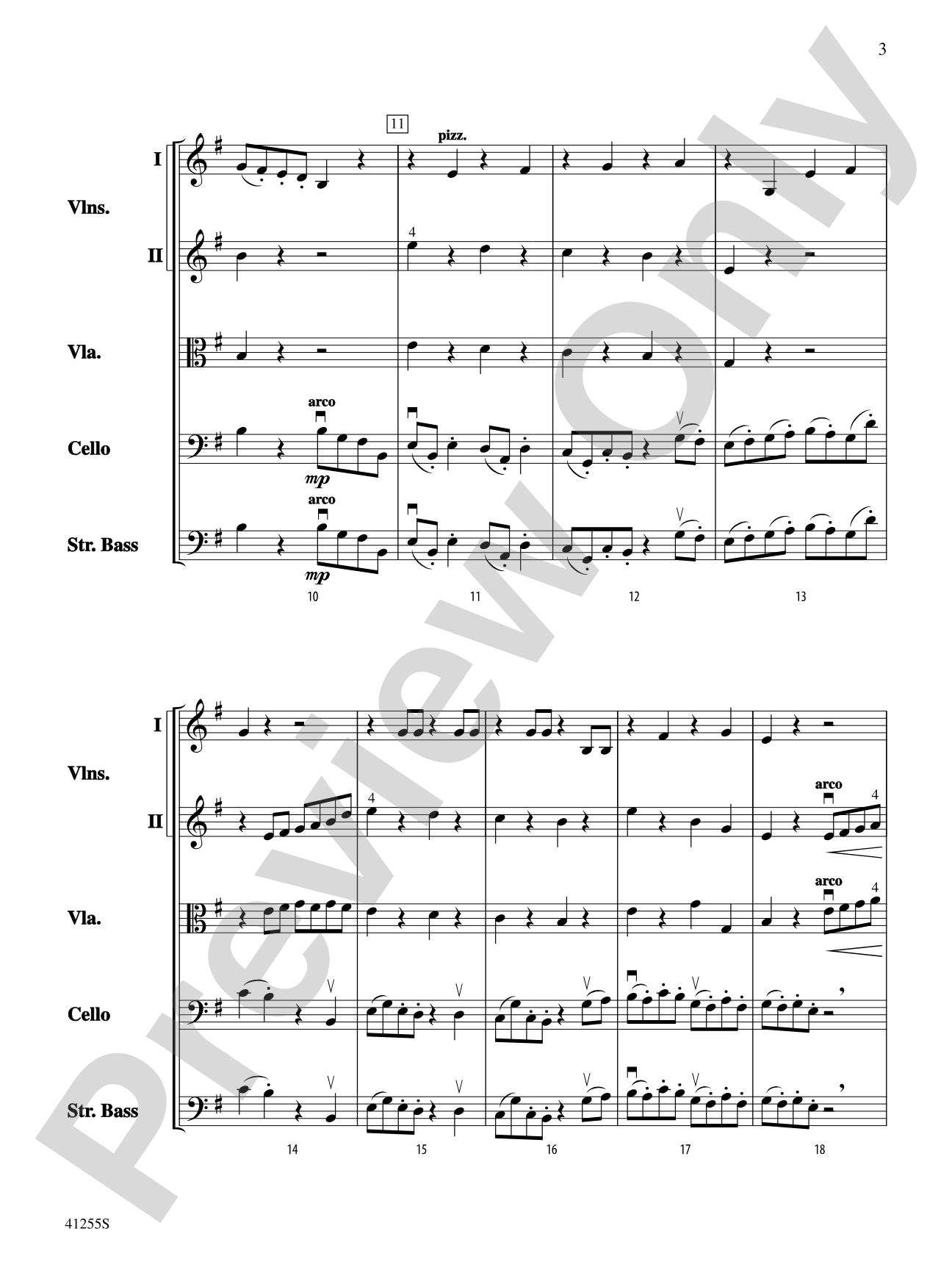 March of the Wood Elves: String Orchestra Conductor Score & Parts