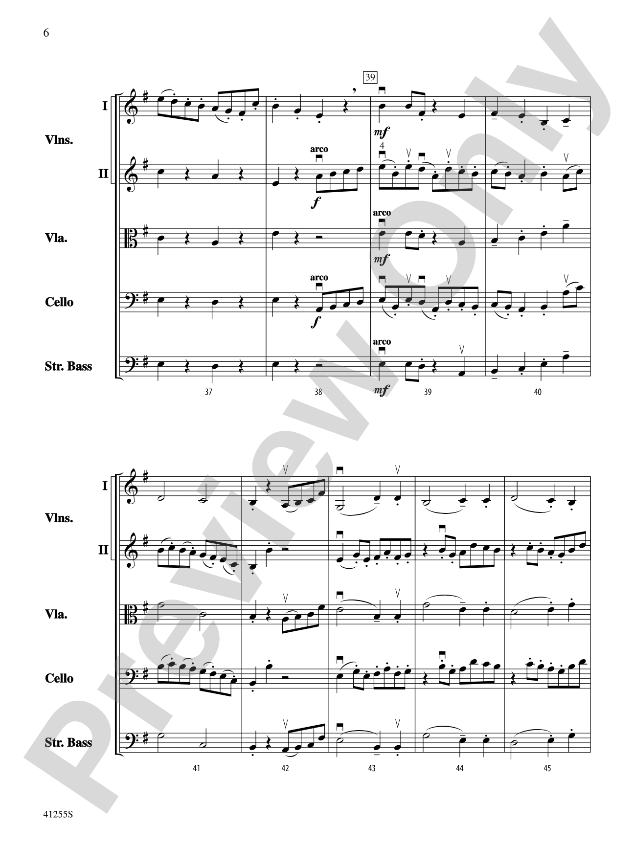 March of the Wood Elves: String Orchestra Conductor Score & Parts