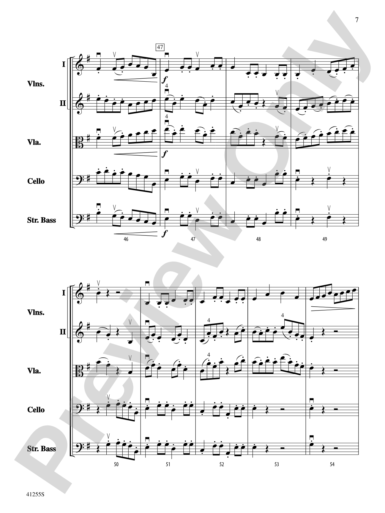 March of the Wood Elves: String Orchestra Conductor Score & Parts