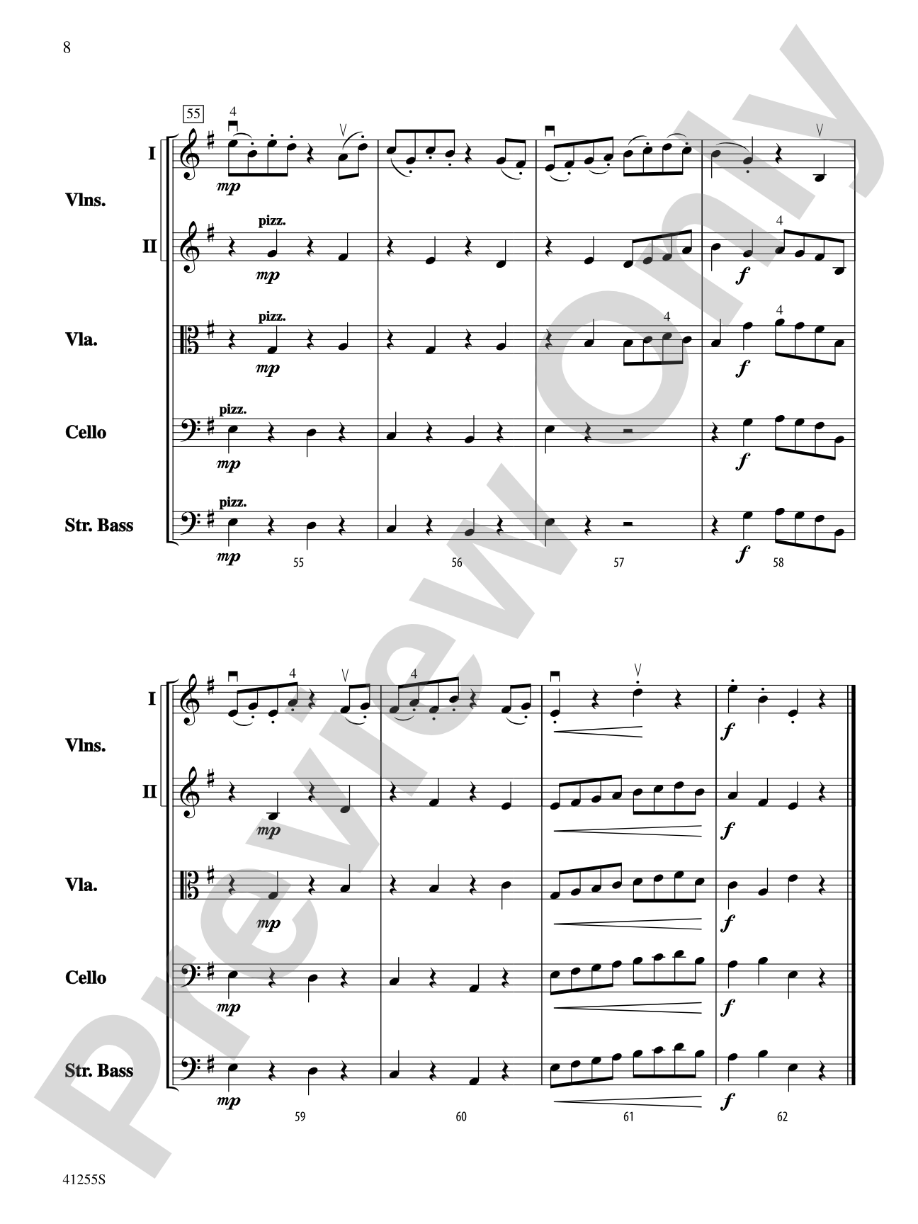 March of the Wood Elves: String Orchestra Conductor Score & Parts