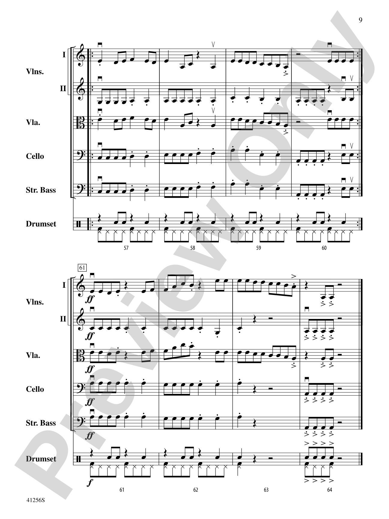 Zuma Breakers: String Orchestra Conductor Score & Parts