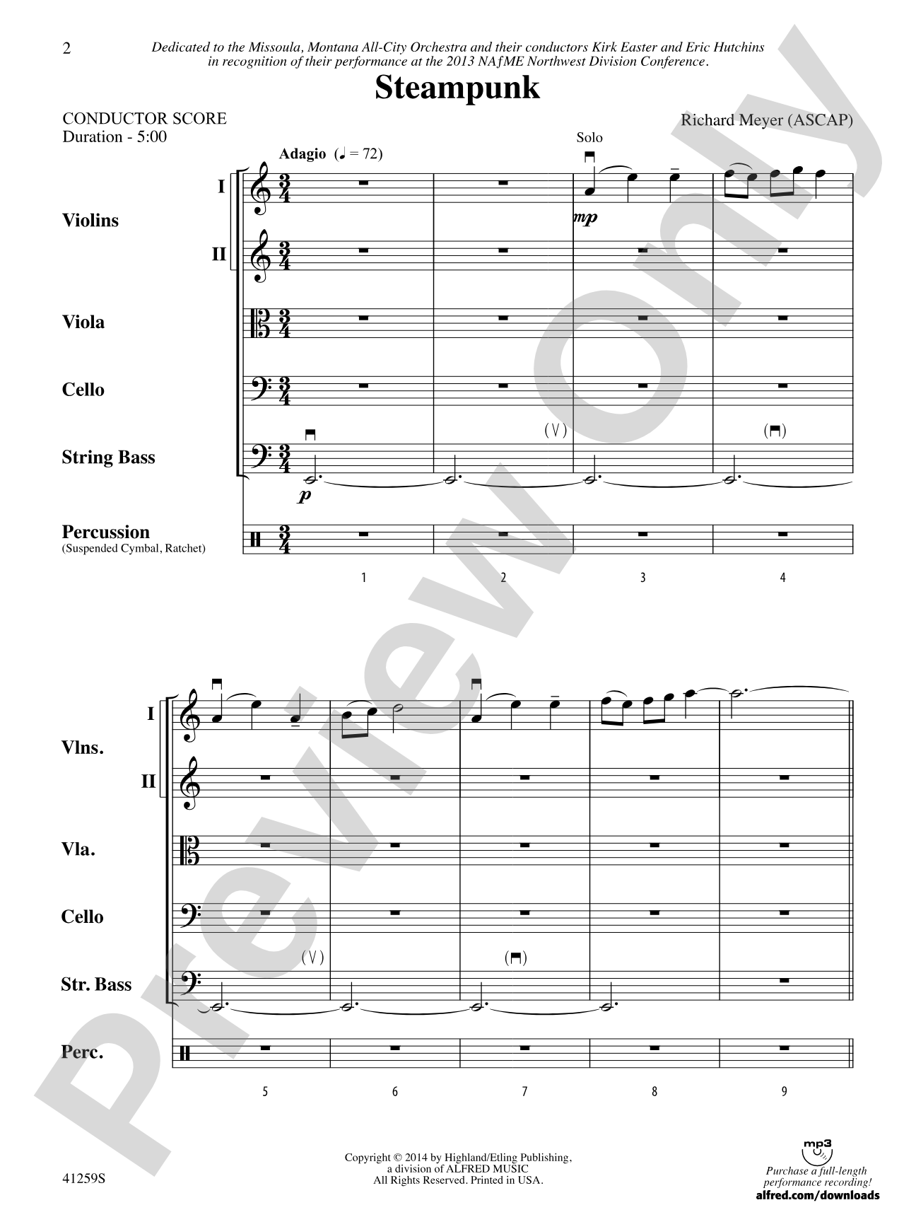 Steampunk: String Orchestra Conductor Score & Parts