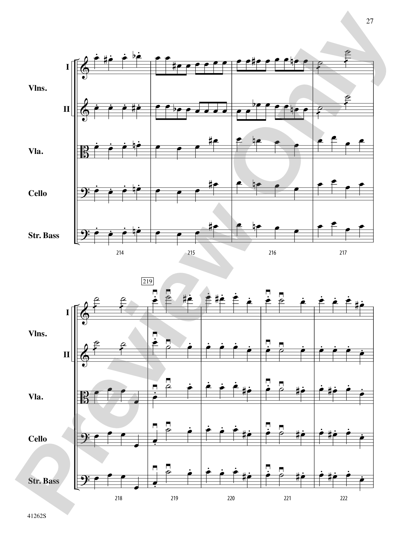 Cosi Fan Tutte: String Orchestra Conductor Score & Parts