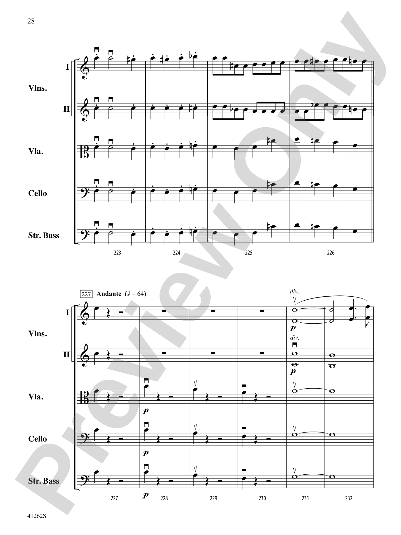 Cosi Fan Tutte: String Orchestra Conductor Score & Parts