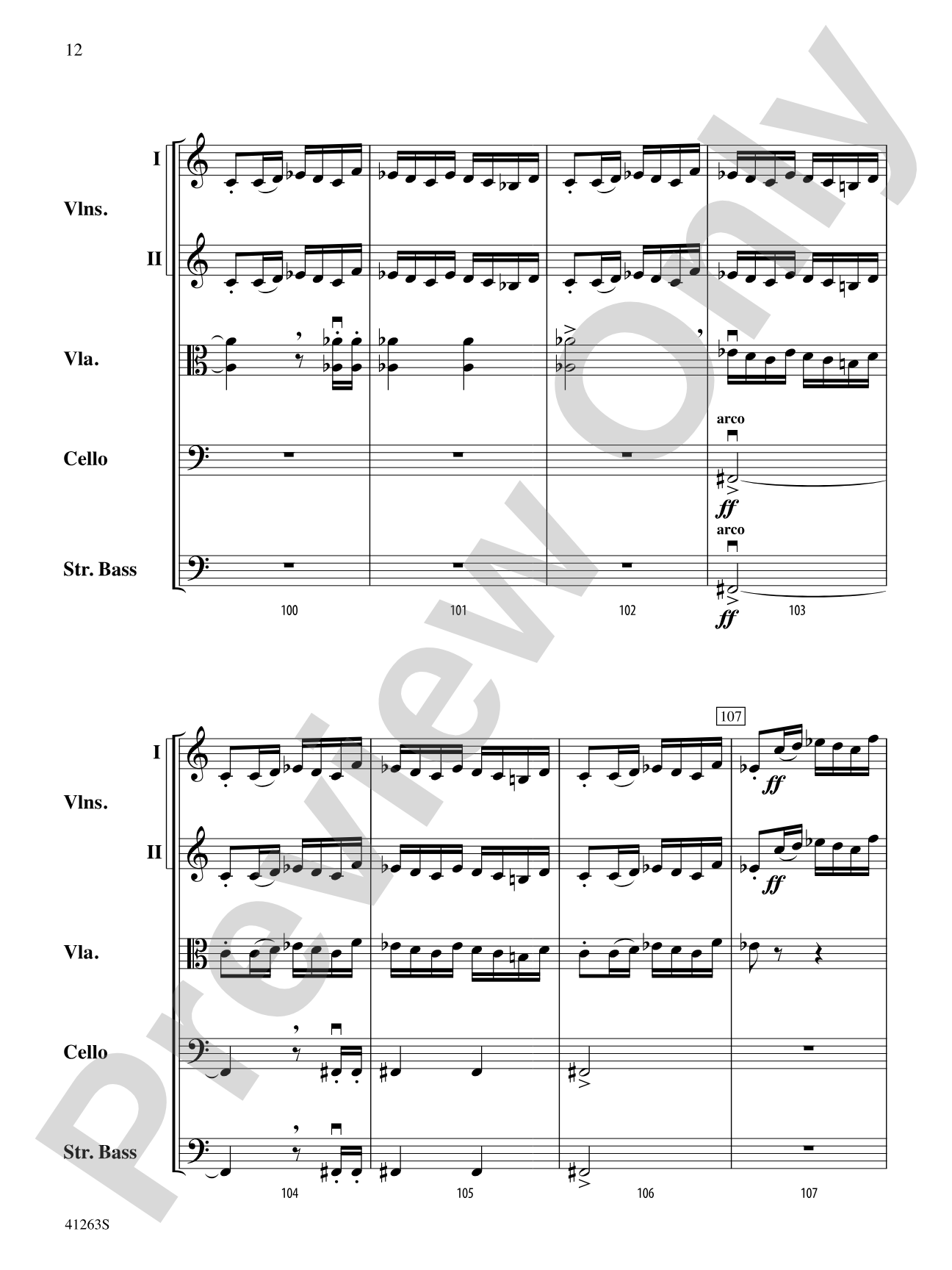 Dance of the Tumblers (from the Opera Snow Maiden): String Orchestra Conductor Score & Parts