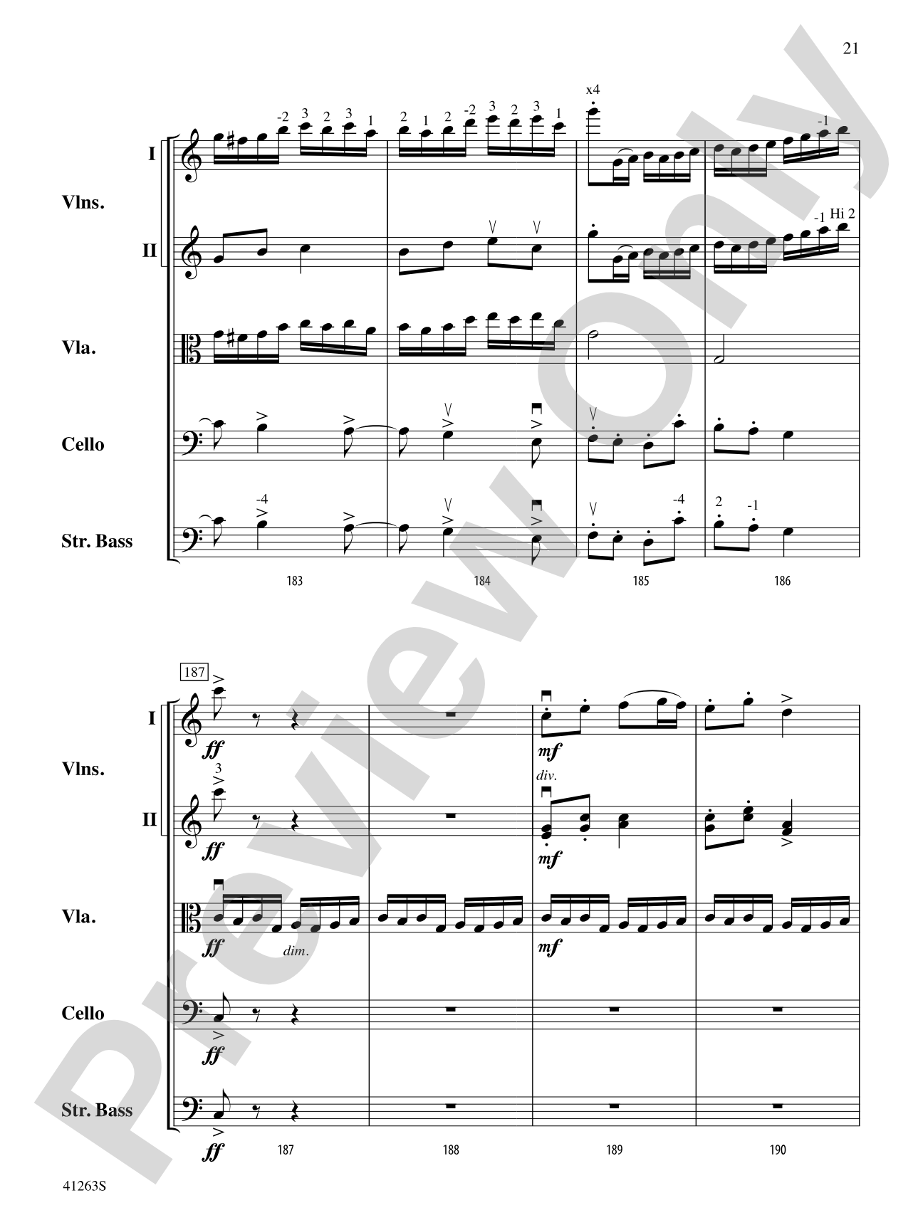 Dance of the Tumblers (from the Opera Snow Maiden): String Orchestra Conductor Score & Parts