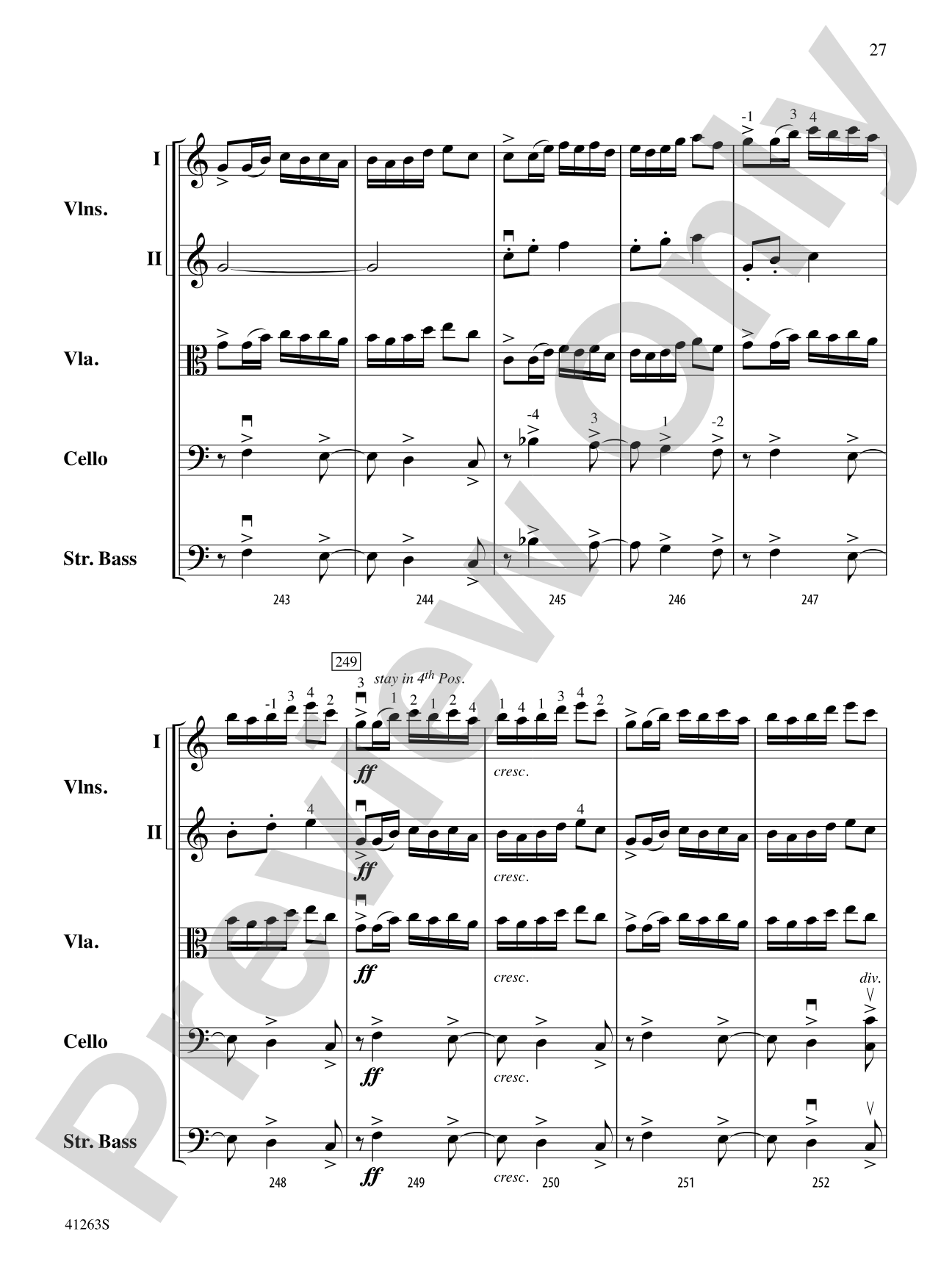 Dance of the Tumblers (from the Opera Snow Maiden): String Orchestra Conductor Score & Parts