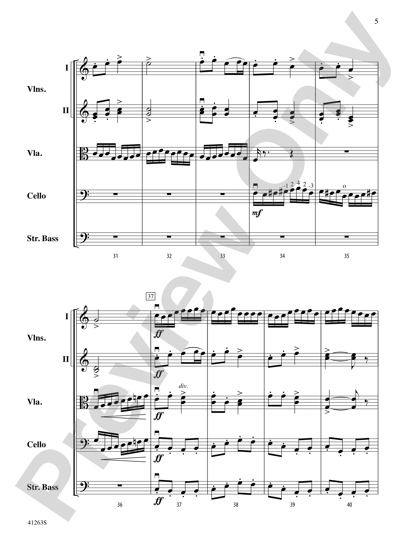 Dance of the Tumblers (from the Opera Snow Maiden): String Orchestra Conductor Score & Parts