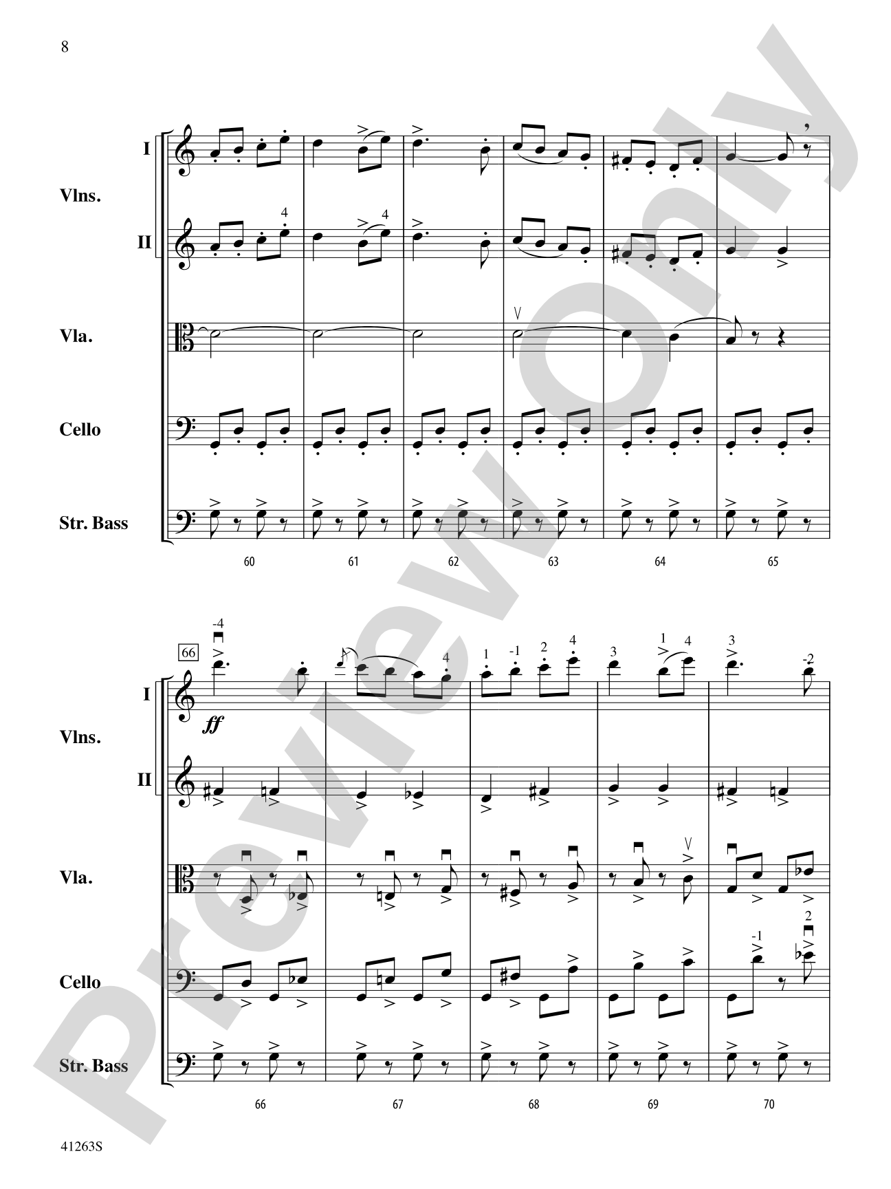 Dance of the Tumblers (from the Opera Snow Maiden): String Orchestra Conductor Score & Parts