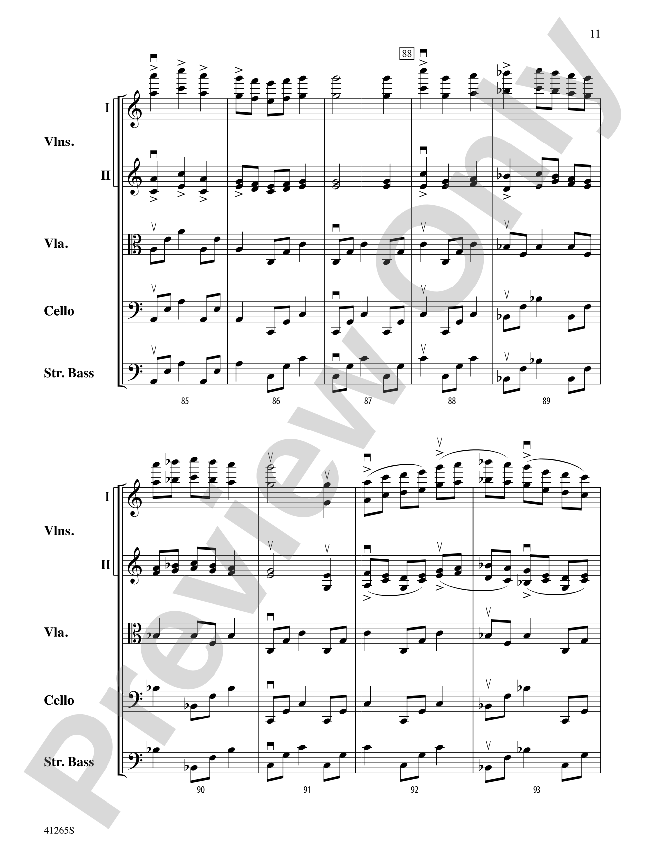 Country Song: String Orchestra Conductor Score & Parts