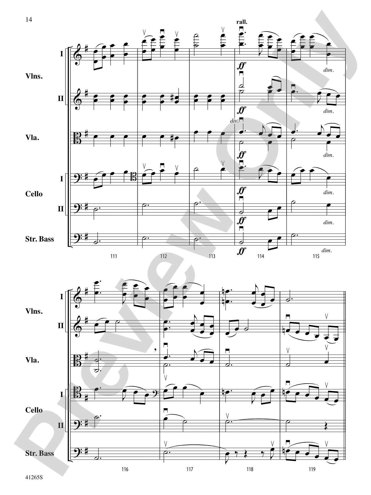 Country Song: String Orchestra Conductor Score & Parts