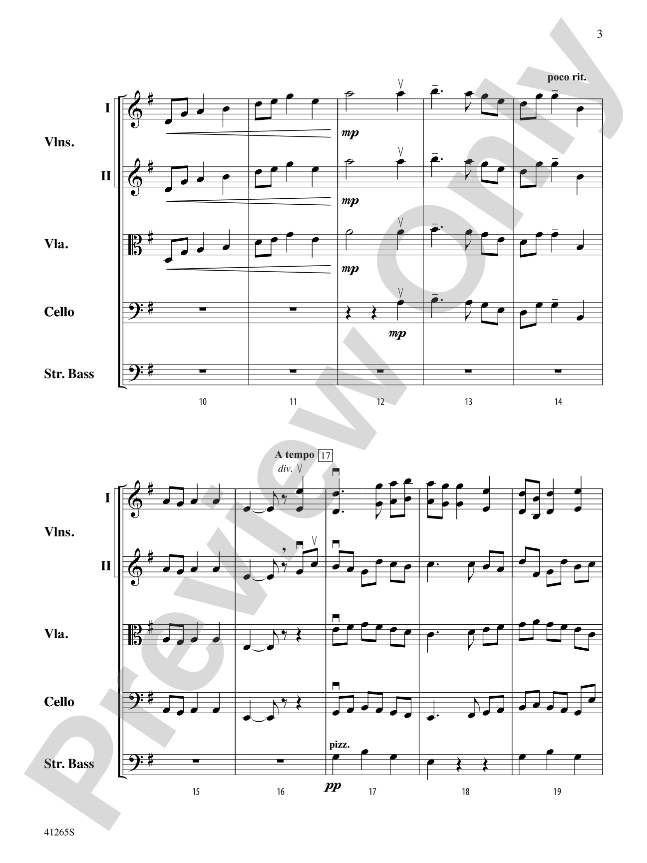 Country Song: String Orchestra Conductor Score & Parts