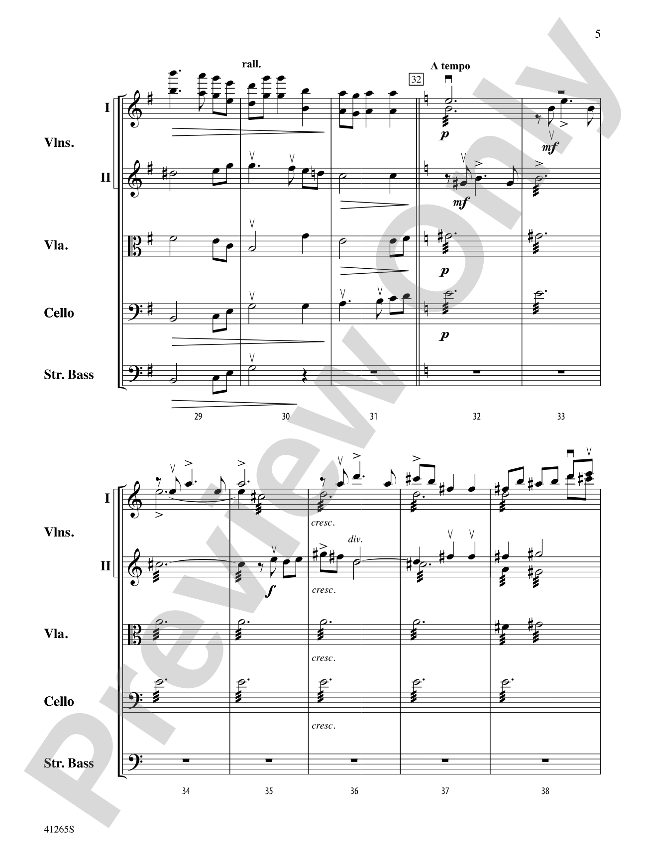 Country Song: String Orchestra Conductor Score & Parts