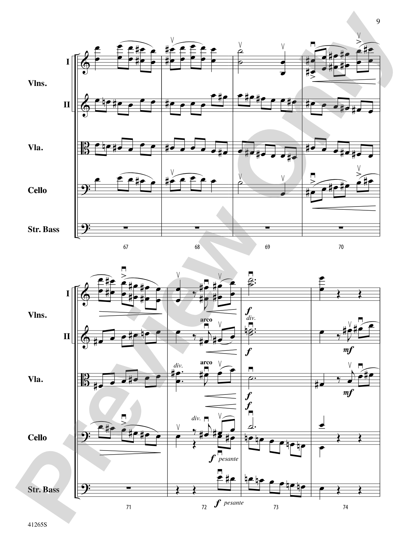 Country Song: String Orchestra Conductor Score & Parts