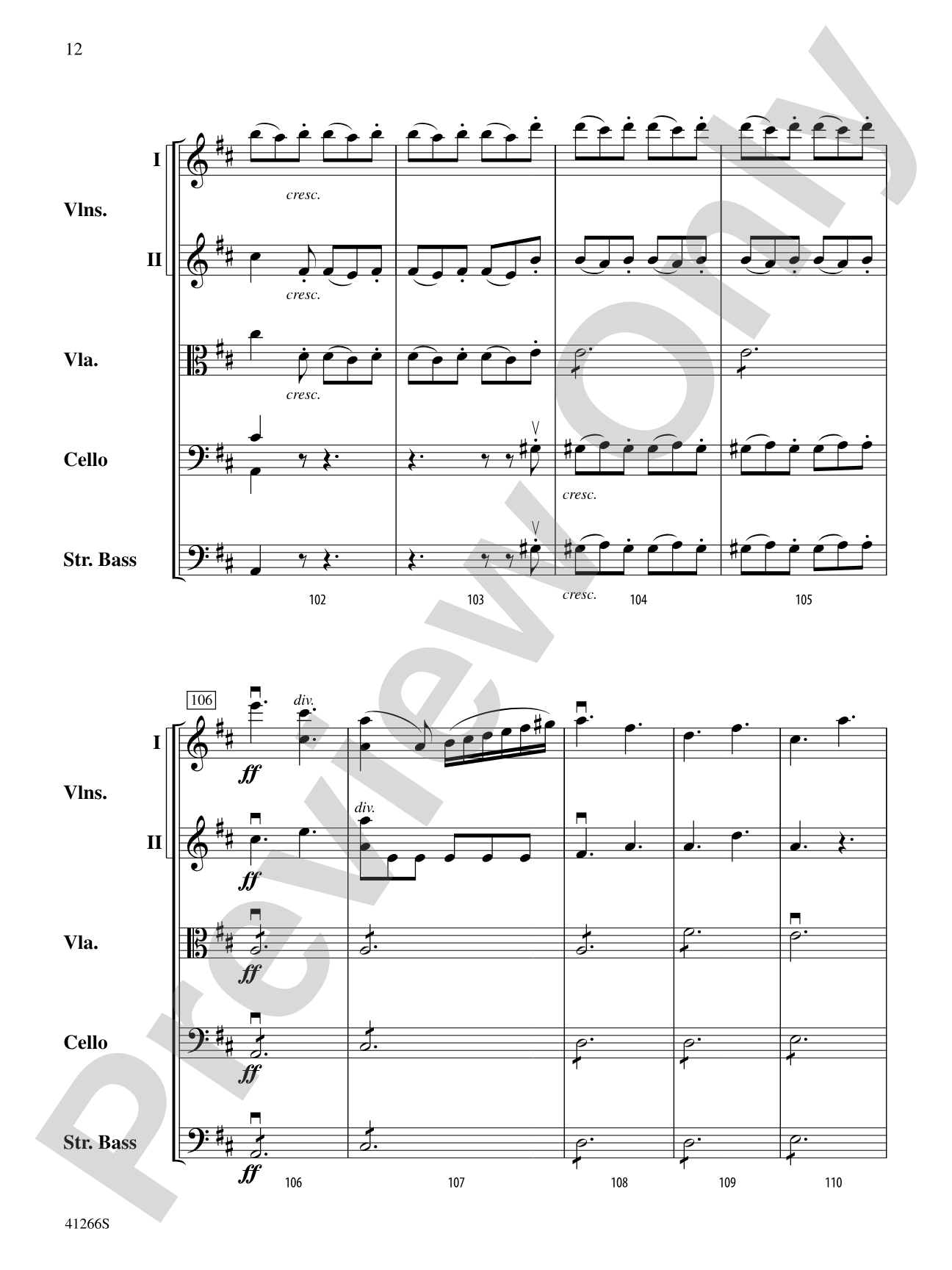 Adagio and Presto: String Orchestra Conductor Score & Parts