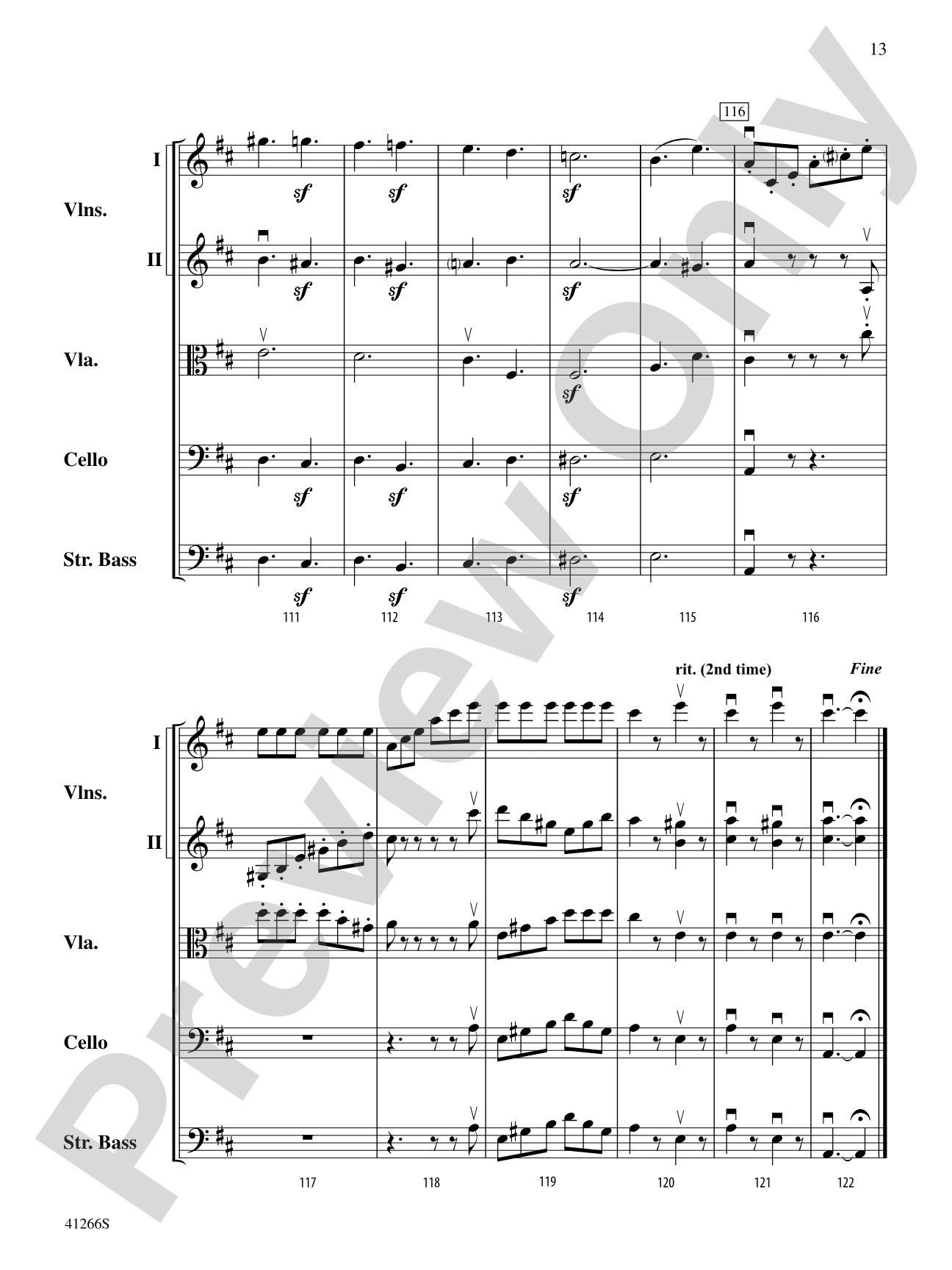Adagio and Presto: String Orchestra Conductor Score & Parts
