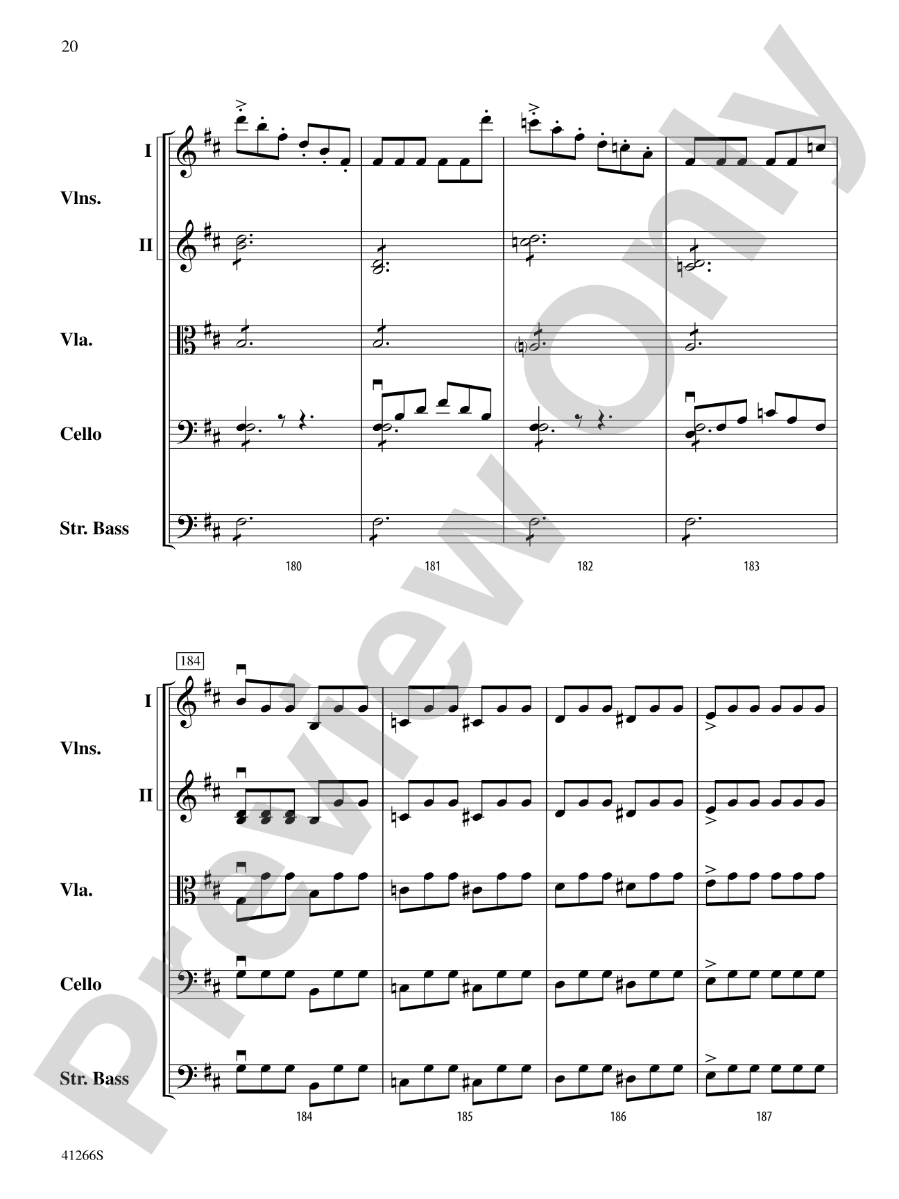 Adagio and Presto: String Orchestra Conductor Score & Parts