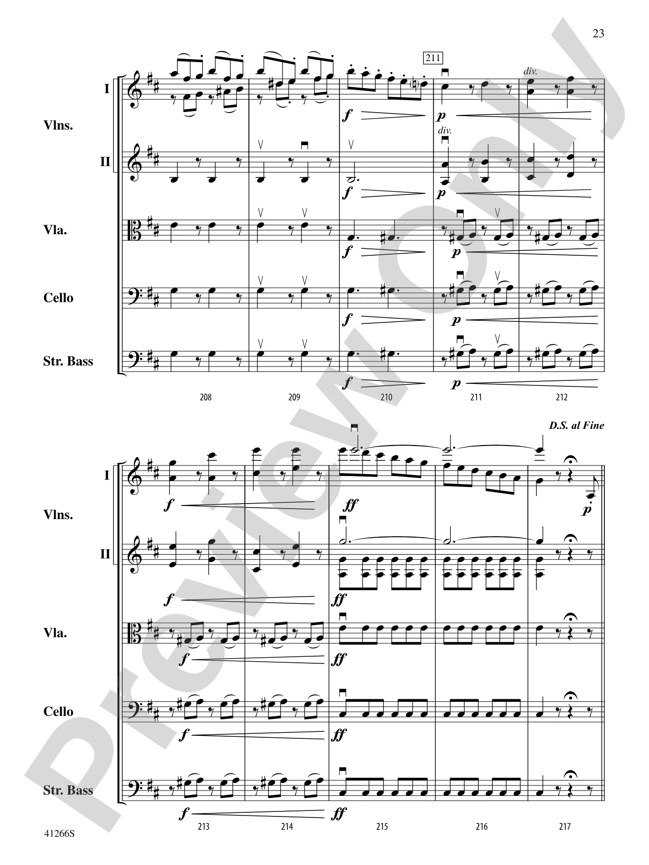 Adagio and Presto: String Orchestra Conductor Score & Parts