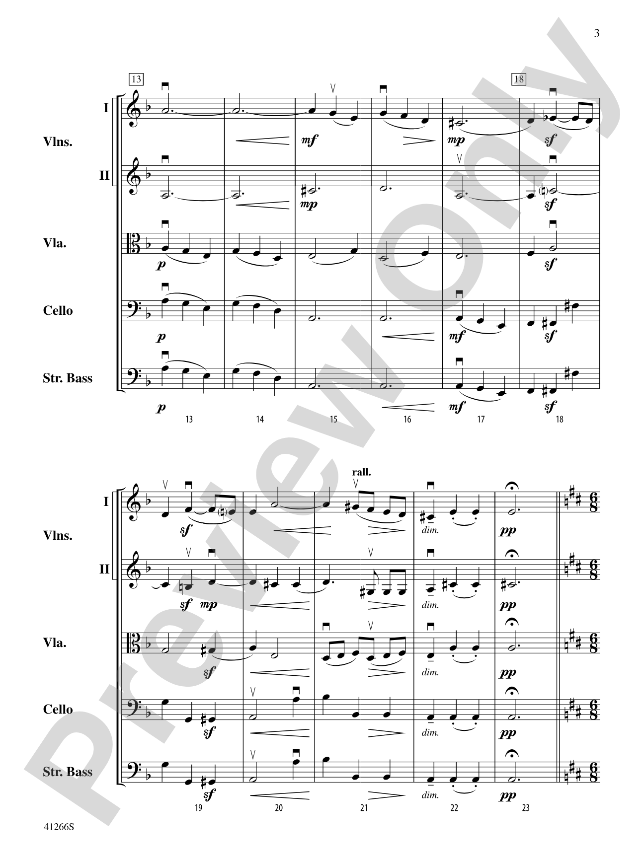 Adagio and Presto: String Orchestra Conductor Score & Parts