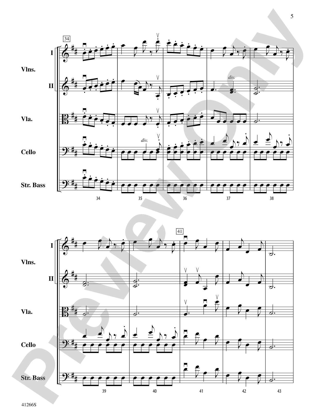 Adagio and Presto: String Orchestra Conductor Score & Parts
