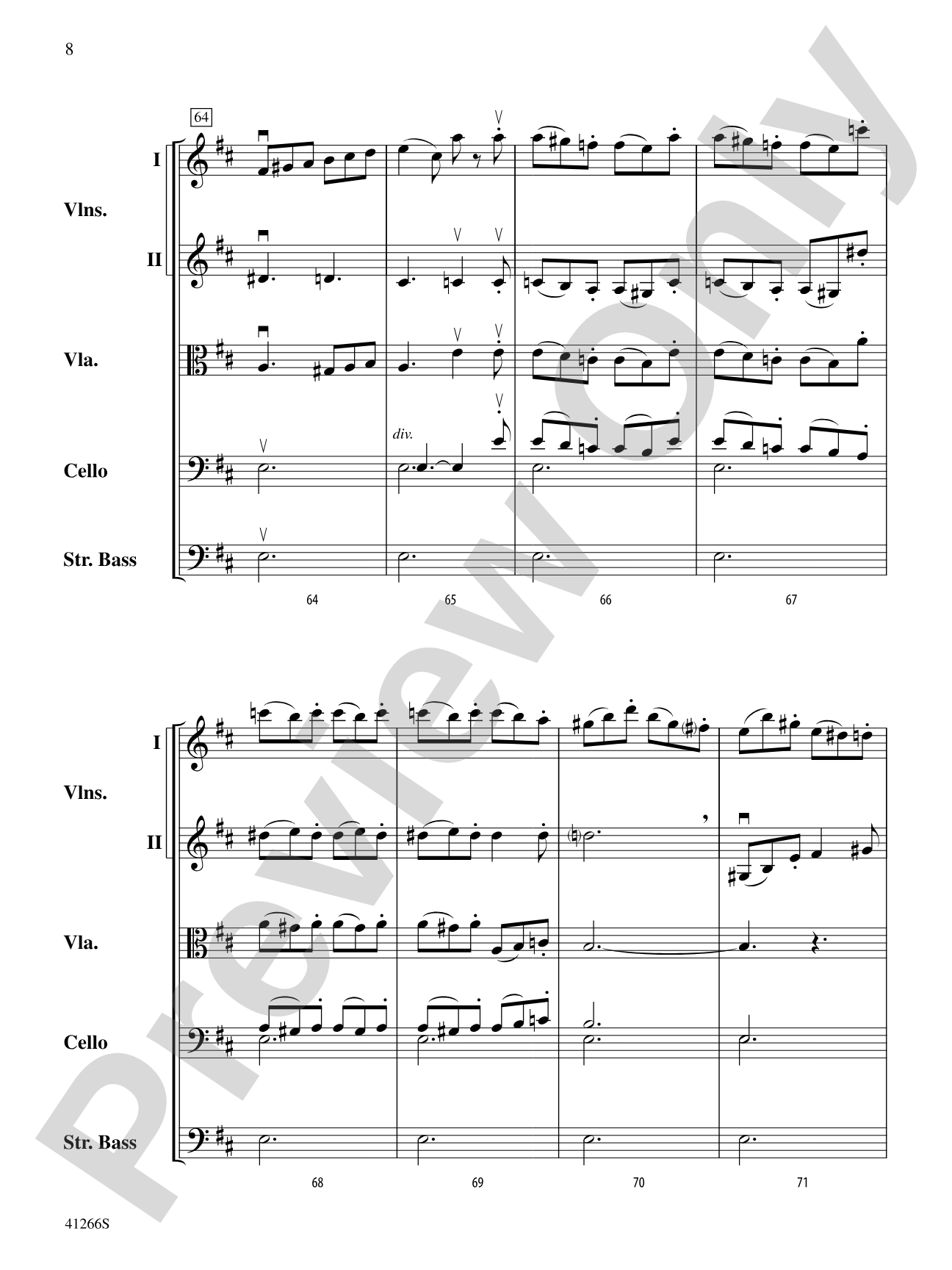 Adagio and Presto: String Orchestra Conductor Score & Parts