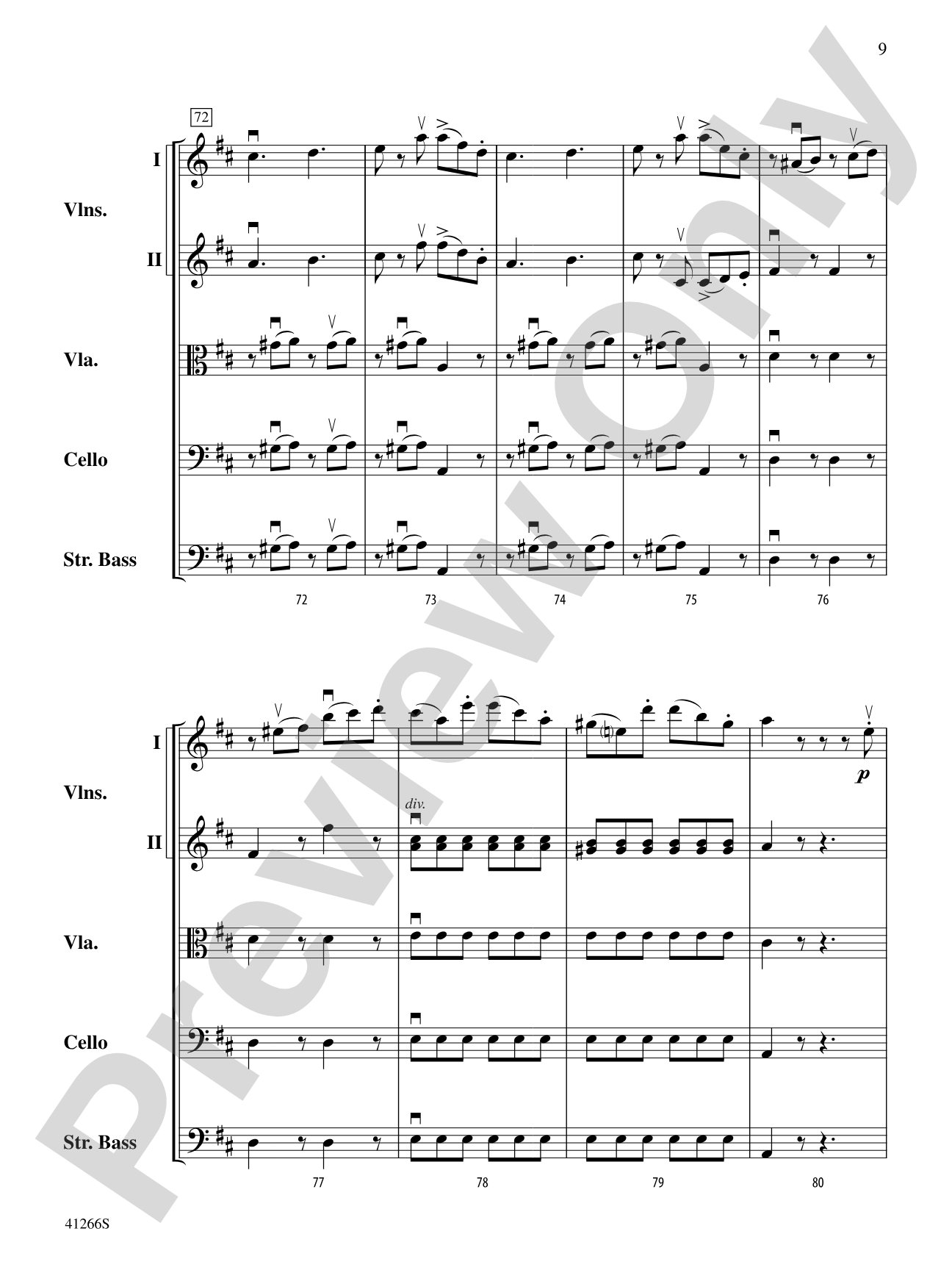 Adagio and Presto: String Orchestra Conductor Score & Parts