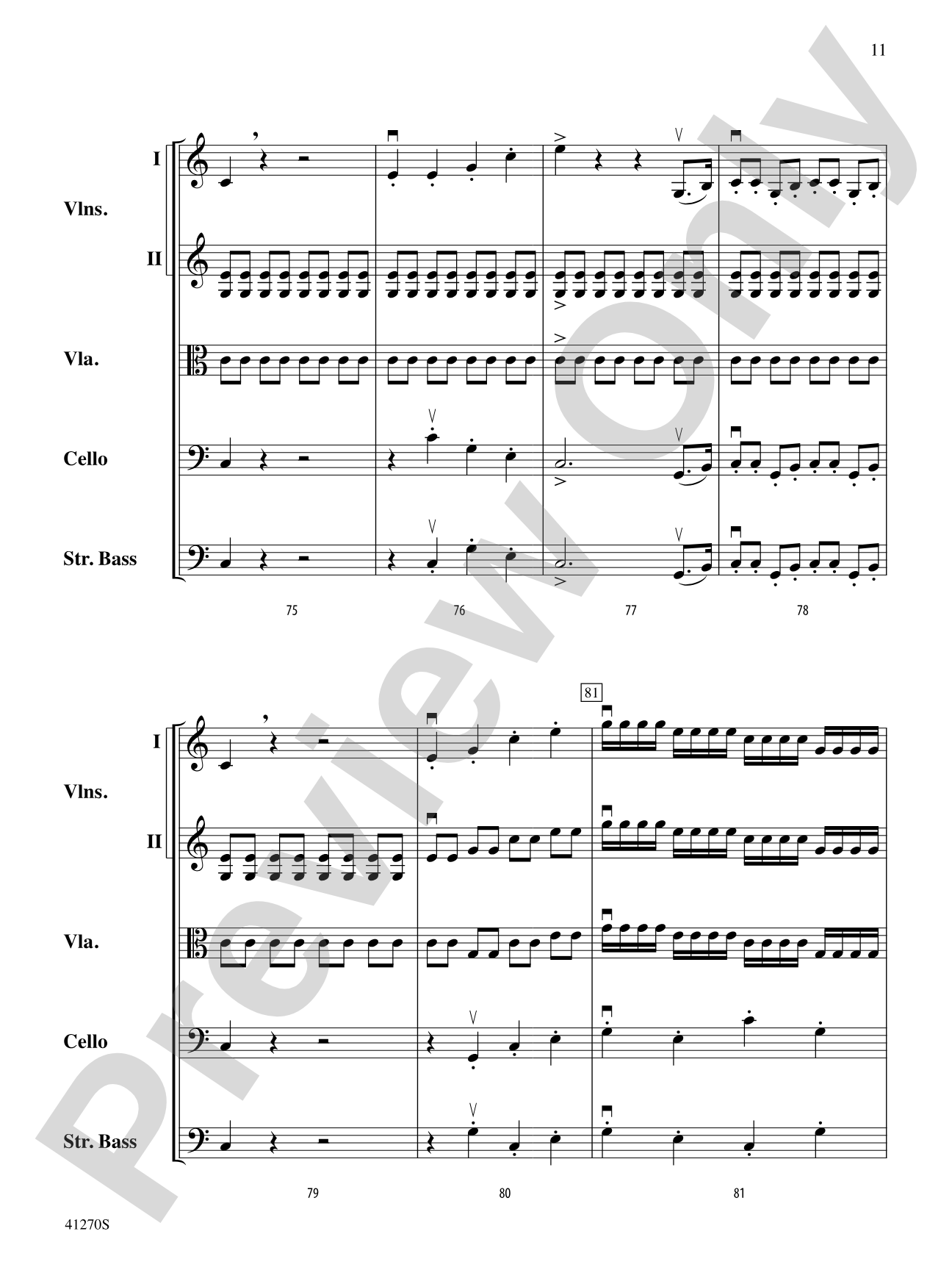 Symphony No. 1: String Orchestra Conductor Score & Parts