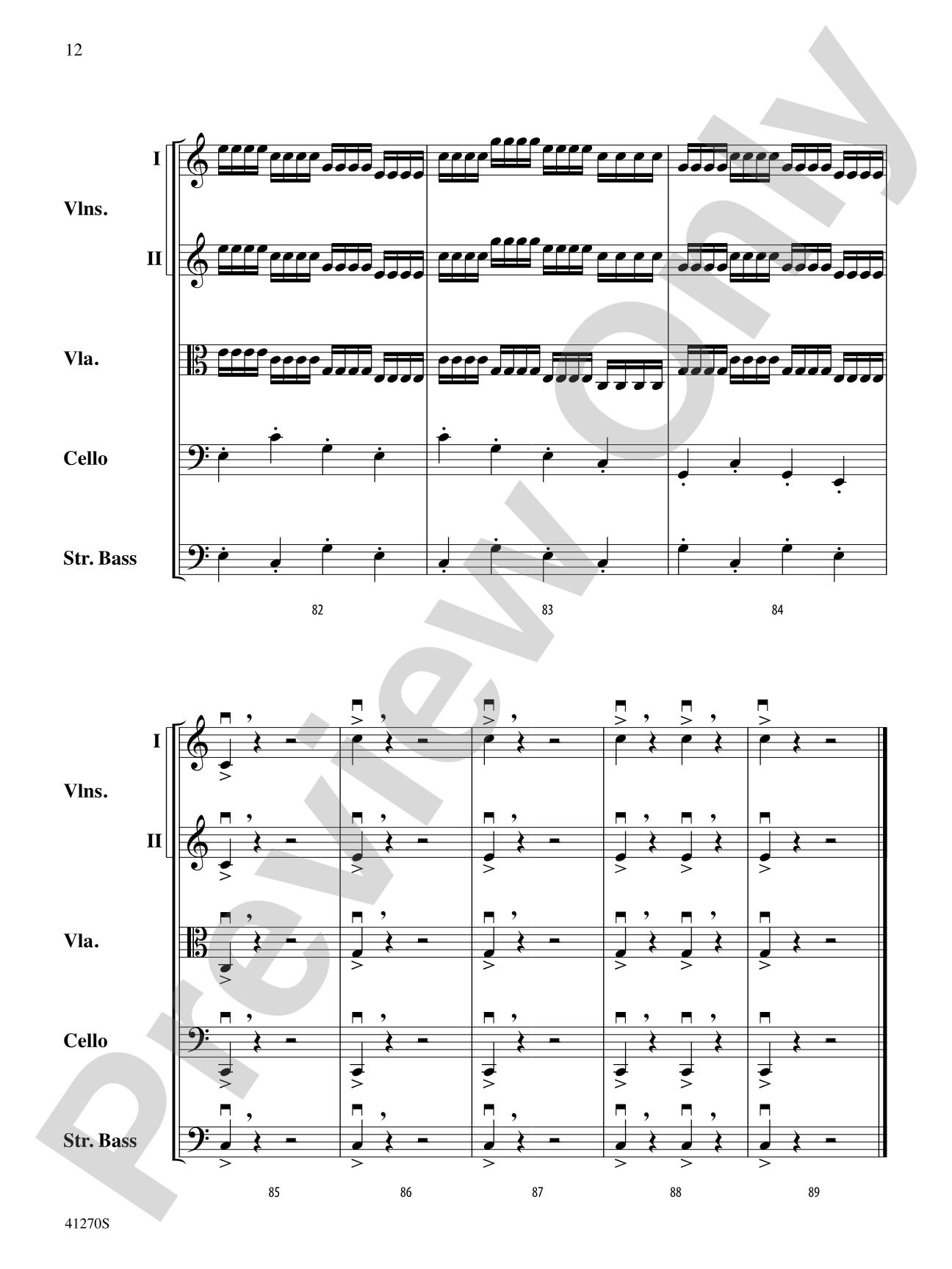Symphony No. 1: String Orchestra Conductor Score & Parts