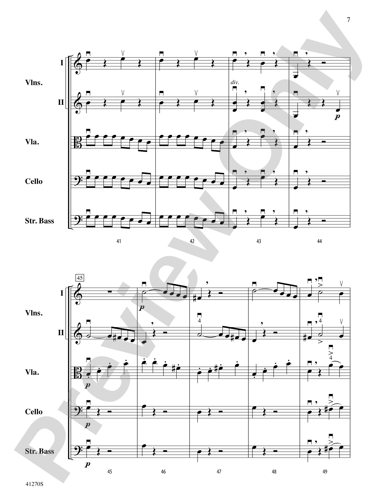Symphony No. 1: String Orchestra Conductor Score & Parts