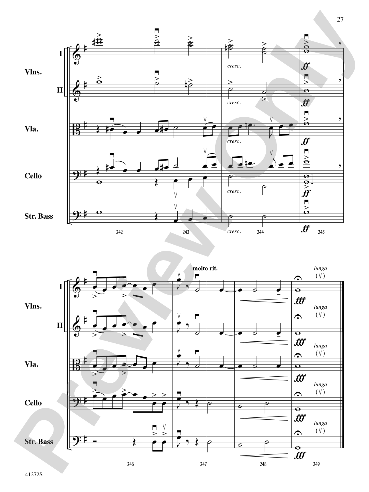 Westridge Overture: String Orchestra Conductor Score & Parts