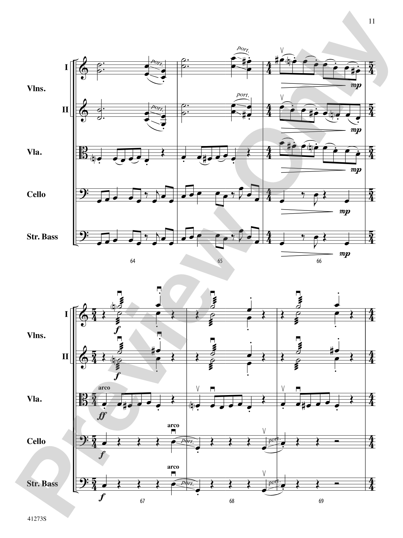 Waltz for Wobbly Wilfred: String Orchestra Conductor Score & Parts