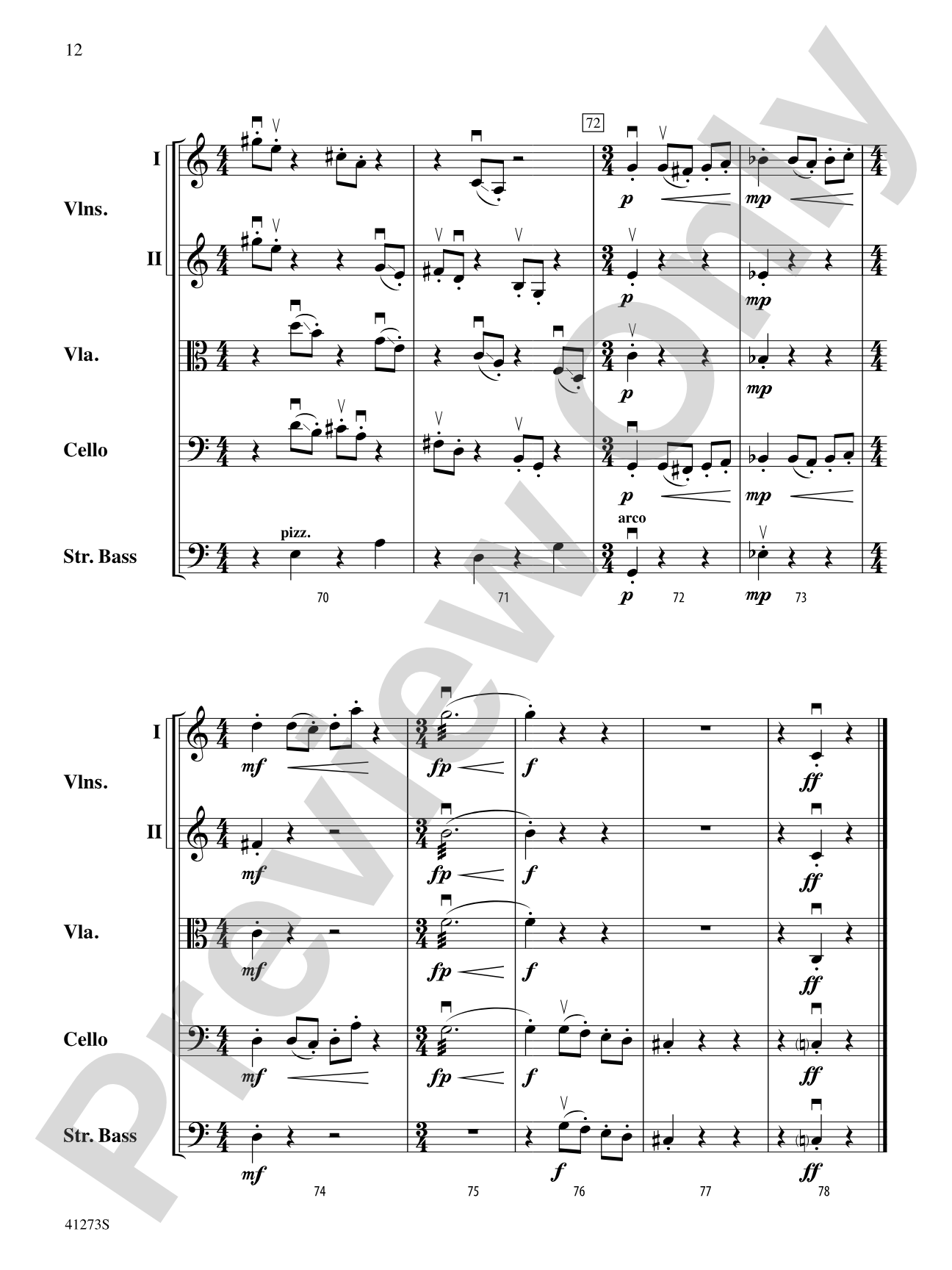 Waltz for Wobbly Wilfred: String Orchestra Conductor Score & Parts