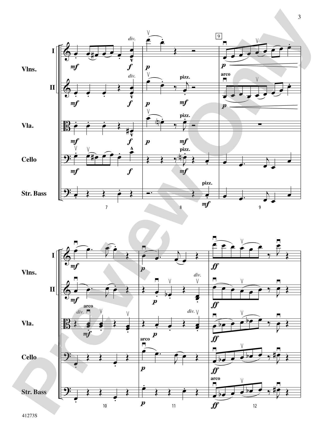 Waltz for Wobbly Wilfred: String Orchestra Conductor Score & Parts