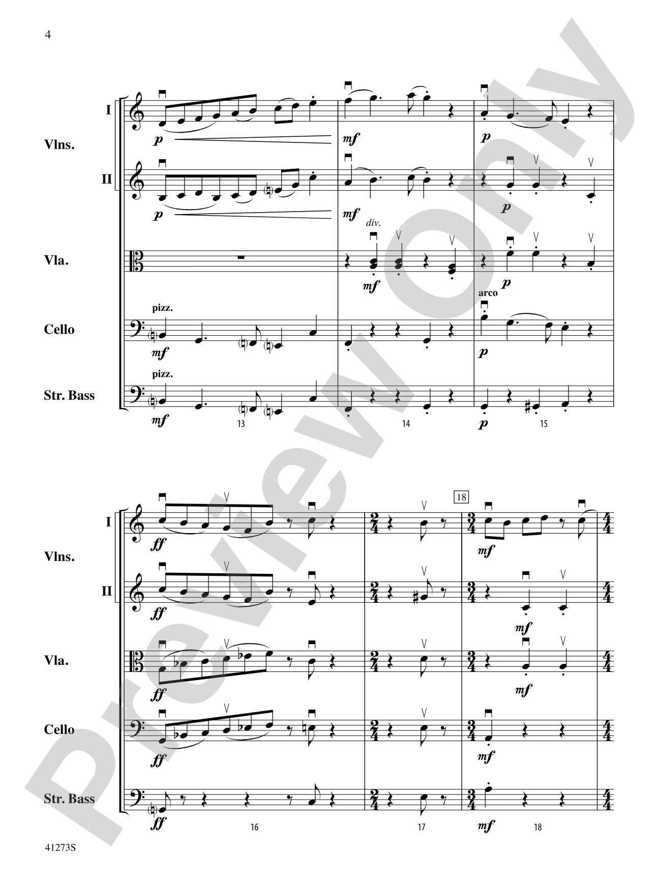 Waltz for Wobbly Wilfred: String Orchestra Conductor Score & Parts