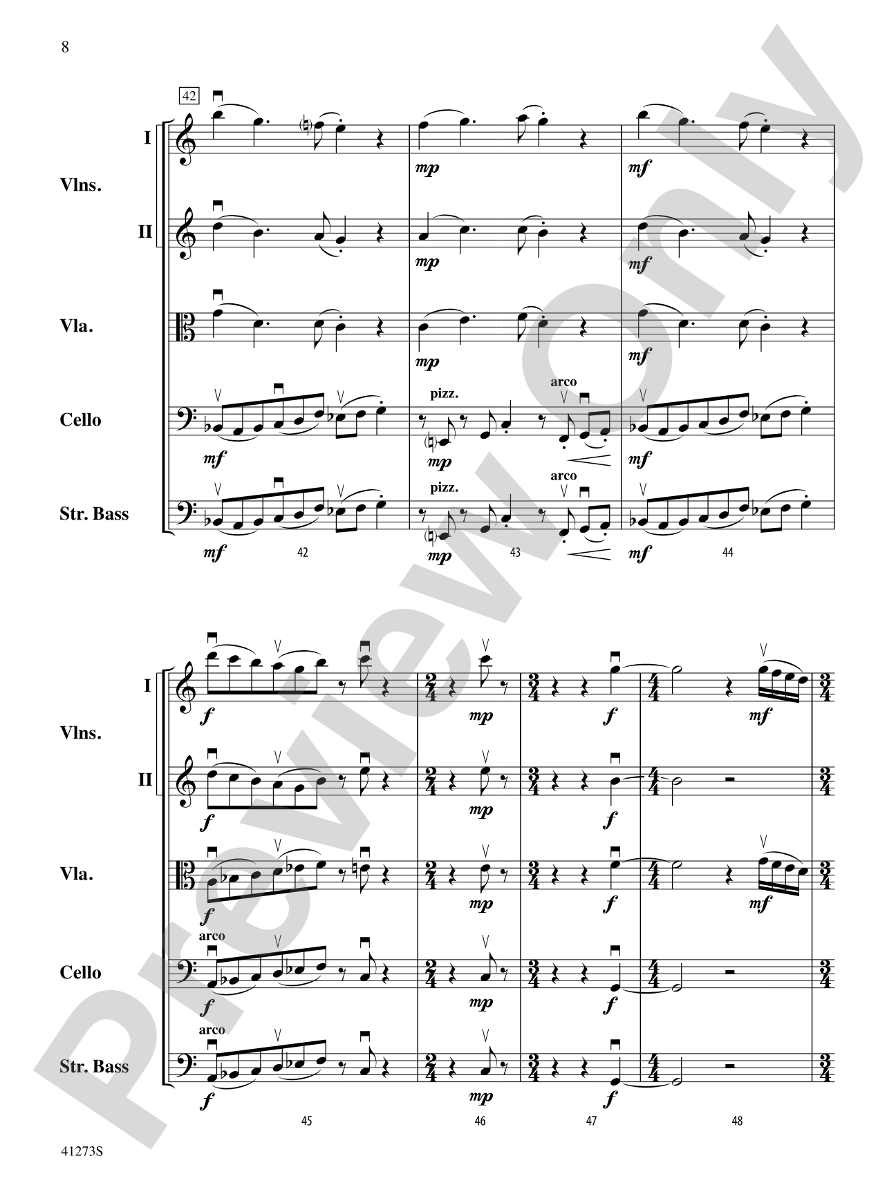 Waltz for Wobbly Wilfred: String Orchestra Conductor Score & Parts