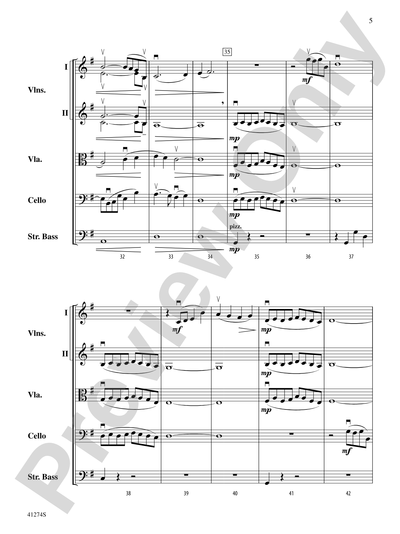 Cloud Dance: String Orchestra Conductor Score & Parts