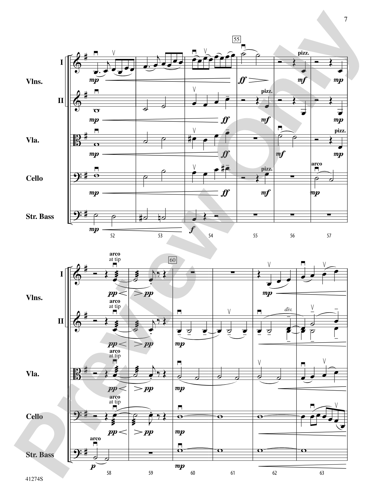 Cloud Dance: String Orchestra Conductor Score & Parts