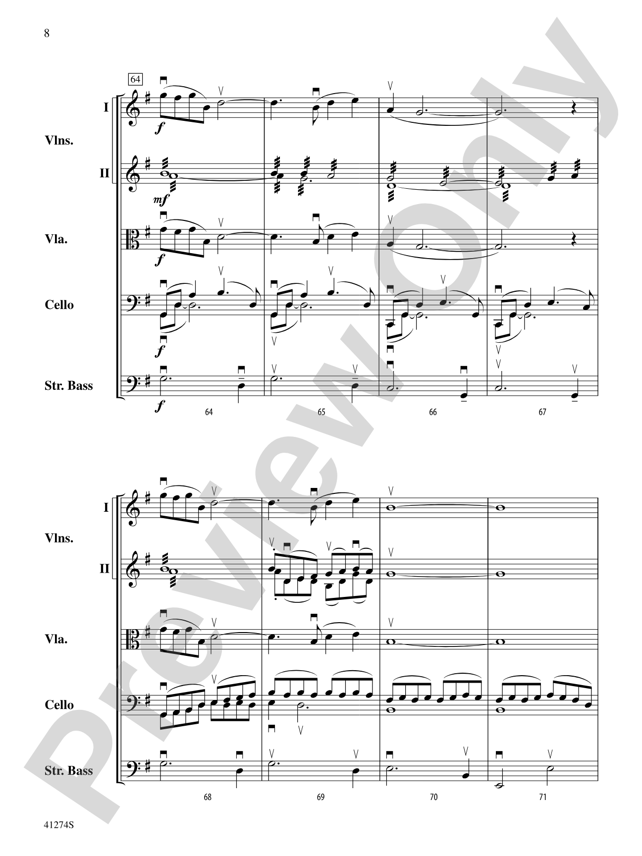 Cloud Dance: String Orchestra Conductor Score & Parts